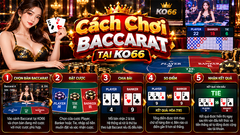 Cách chơi Baccarat tại KO66